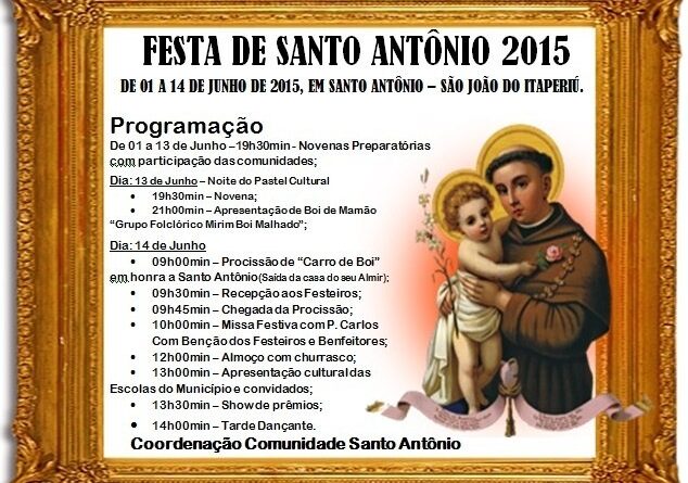 Convite da Festa de Santo Antônio