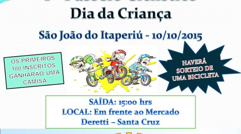 1º Passeio Ciclístico em Comemoração ao Dia das Crianças - Convite